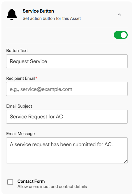 Service-Anfrage-Formular